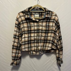 American Eagle Cropped Flannel